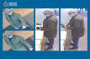 CCTV images of a man Dorset Police would like to identify.