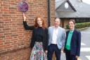 Claire Trant, Richard Roberts and Jane Gandee at St Swithun's School