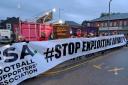 West Ham fans were joined by Liverpool and Everton fans for their protest on September 25