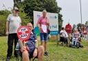 Protesters against Exeter's LTNs ahead of the city council elections.