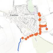 A map of the Feniton Flood Alleviation Scheme.