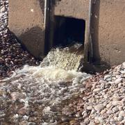 A storm outflow pipe at Budleigh Salterton