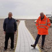 Beer and Branscombe Councillor, John Heath, with Councillor Geoff Jung, East Devon District Council’s Portfolio Holder for Coast, Country, and Environment