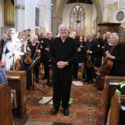 Conductor Walter Brewster with Axe Vale Orchestra