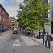 This area of Exeter city centre will be turned into a contraflow bus lane