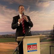 Newly elected Richard Foord making his victory speech