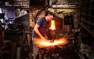 Blacksmith sends sparks flying at Branscombe