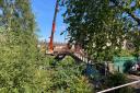 The removal of the Goodland Gardens footbridge in Taunton town centre