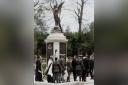 WW1 Grove Park memorial unveiling, colorized