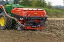 A split hopper to accommodate seed and fertiliser application is a key feature on the new model