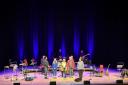 Pam Ayres on stage at the Anvil in Basingstoke