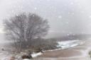 Snow pictured at the Mendip Hills, Somerset.