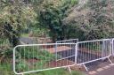 Steps leading from the Strawberry Line to the Priory Fields site in Wells