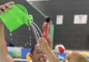 Parent and toddler swimming