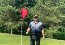 Steve Key celebrating a hole in one