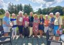 Captain Jayne Jackson (Centre) with winners on Lady Captains Day