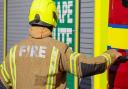 Exeter and Ottery St Mary fire crews tackle an electric car fire in Cranbrook (June 14).