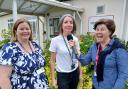 (left to right) Mrs Hulbert, head of school, Axminster Community Primary Academy, Clare Matheson, founder and director, Little Green Change and Jo Loosemore, senior producer, BBC Radio Devon