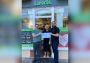 Justin Sutherland, theatre finance officer (left) with Londis store manager Mike Searle (right)