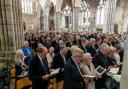 © Guy Newman. 15.07.2024. The life of the late Lord Clinton, one of Devon’s most important landowners, was celebrated at Exeter Cathedral on Monday (July 15 2024) in a moving and uplifting memorial service attended by around 1,000 people.