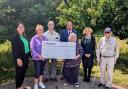 Heather Penwarden, Nick Nicholls, Min Rennolds and Tony Rennolds of The Honiton Admiral Nurse together with Emma Connors, Craig Mounty and Katherine Ohlsen of East Devon Crematorium.