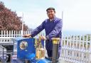 Callum Darraugh and his self-built locomotive, Callum