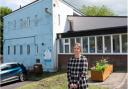 Claire Jones in front of the Honiton CUB building.