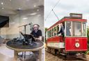 Matt Streeton Driving Ex London Tram 14 at Seaton Tramway (Right) Matt Streeton recording his lines for Night Sleeper