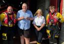 Pride of Britain Fundraiser of the Year Joshua Denning with Lyme Regis RNLI lifeboat crew