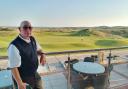 Malcolm Glass overlooking the 18th hole at Saunton