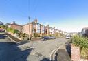 The beginning of Parkway, Exeter just off Cowick Barton Hill.