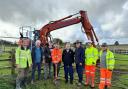 First spade in the ground marks the final phase of Feniton’s Flood Alleviation scheme