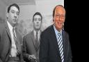 From left: The Kray twins and Fred Dinenage