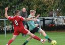 Sidmouth AFC in FA Vase action against Barnstaple Town