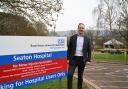 Richard Foord MP outside Seaton Hospital