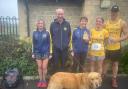 From left:  Karen Eyre, Rob Collier, Eleanor Wood, Zoe & Rob Harp at the Herepath Half