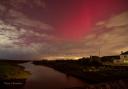 The Aurora Borealis, photographed in October by River Brue, Estuary, Weir Gate.