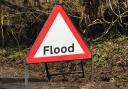 Flood Sign Stock Image. Newsquest.