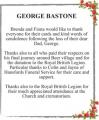 GEORGE BASTONE