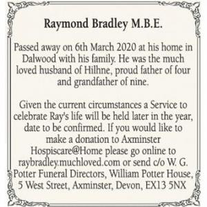 RAYMOND BRADLEY M.B.E