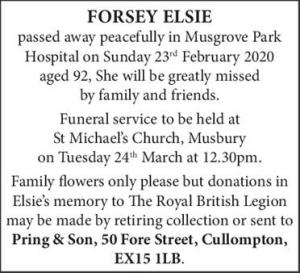 ELSIE FORSEY