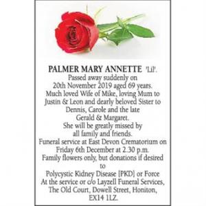 MARY ANNETTE "LIL" PALMER