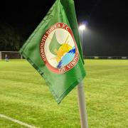 Sidmouth Town's Manstone Lane before an evening kick-off. Picture: Sam Cooper