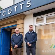 Westcotts' agricultural director Peter Brown with Will Fisher. Picture: Westcotts