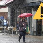 A yellow warning for heavy rain is set to come into effect from 8am on Monday.