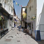 Two PCSOs were assaulted in Exeter's Gandy Street.