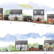 The proposed new homes off Hayne Farm in Gittisham.