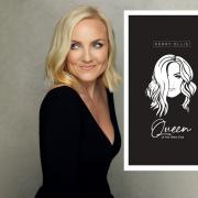 Kerry Ellis and the cover of her new book