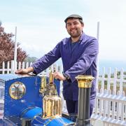 Callum Darraugh and his self-built locomotive, Callum