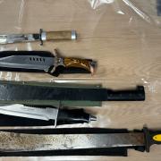 Knives handed in at Caernarfon.